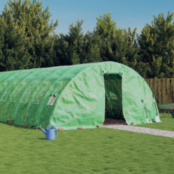 Kasvihuone teräsrungolla vihreä 80 m² 16x5x2,3 m