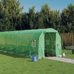 Kasvihuone teräsrungolla vihreä 48 m² 24x2x2 m