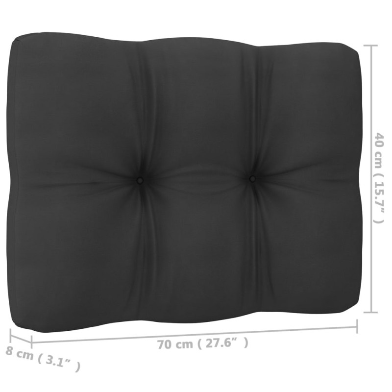 3-osainen Puutarhasohvasarja tyynyillä täysi mänty