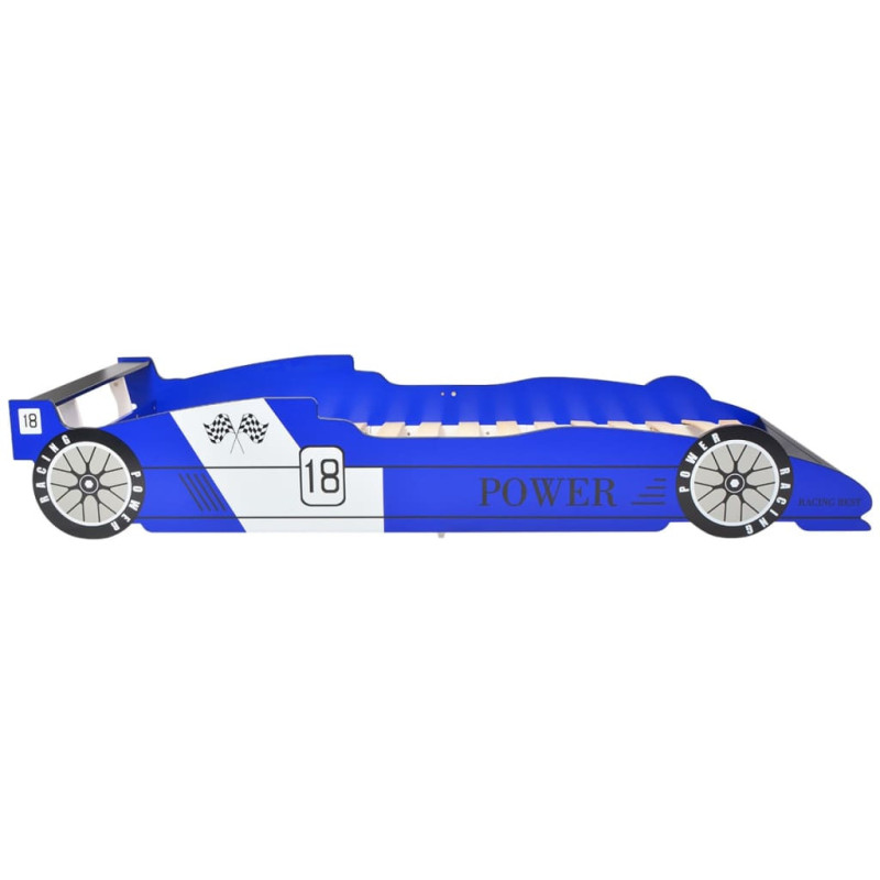 Lastensänky kilpa-auto 90x200 cm Sininen