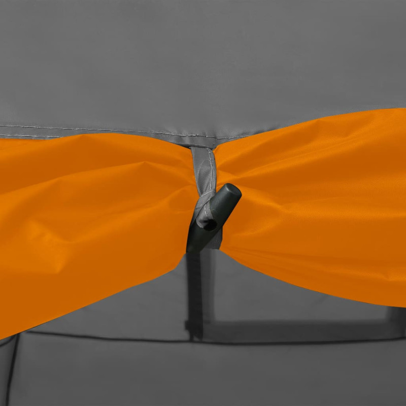 Retkeilyteltta iglu 650x240x190 cm 8 henkilöä harmaa ja oranssi