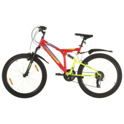 Maastopyörä 21 vaihdetta 26" renkaat 49 cm runko punainen
