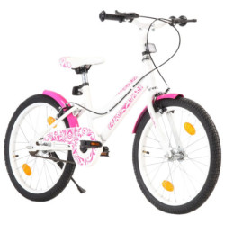 Lasten pyörä 20" pinkki ja valkoinen
