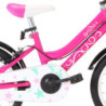 Lasten pyörä 16" musta ja pinkki