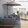 Outsunny 2 x 2 m aurinkovarjo, vettähylkivä puutarhaterasseille pihoille 100% polyesteri tummanharmaa