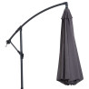 Outsunny aurinkovarjo käsikahvalla Säänkestävä 2,95 m x 2,95 m x 2,45 m Polyesteri Teräs Musta