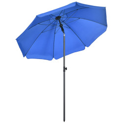 Outsunny rantavarjo, aurinkovarjo, tuuletusaukoilla, säädettävä kallistus, UV50+ Ø1.80, sininen, sininen