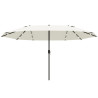 Outsunny aurinkovarjo ovaali kerma valkoinen 440 x 256 cm
