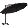 Outsunny XXL aurinkovarjo ristijalustalla sis. käsikahva säänkestävä 270 cm x 440 cm x 250 cm Harmaa