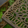 Outsunny-puutarhapöytä, vintage-malli, sateenvarjoaukolla, valettu alumiini, väri: pronssi, 54 x 54 x 52,5 cm.
