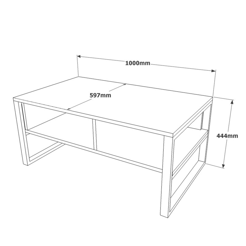 Kahvipöytä 100 cm, Hopea