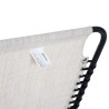 Outsunny aurinkotuoli kokoontaitettava 4-vaiheinen selkänoja säädettävä teräsverkko kangas beige 197 x 58 x 26 cm