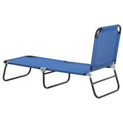 Outsunny aurinkotuoli, 5-asentoinen säädettävä selkänoja, metallirunko, 190 x 56 x 28 cm, sininen