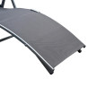 Outsunny aurinkotuoli kokoontaitettava säädettävä tyynyllä metalli kangas harmaa 137 x 63.5 x 100.5 cm