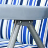 Outsunny 2 aurinkotuolia tyynyillä säädettävä selkänoja terästä polyesteriä sininen 60 x 75 x 65-102 cm