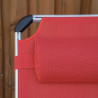 Outsunny aurinkotuoli 5-vaiheinen selkänoja verkkokangas punainen 165 x 60 x 76 cm