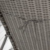 Outsunny polyrottinki aurinkotuoli 5-vaiheinen selkänoja teräs harmaa 72 x 198 x 30 cm
