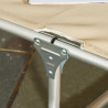 Outsunny aurinkotuoli 5-vaiheinen säädettävä selkänoja ergonominen verkkokangas Beige 165 x 60 x 76 cm