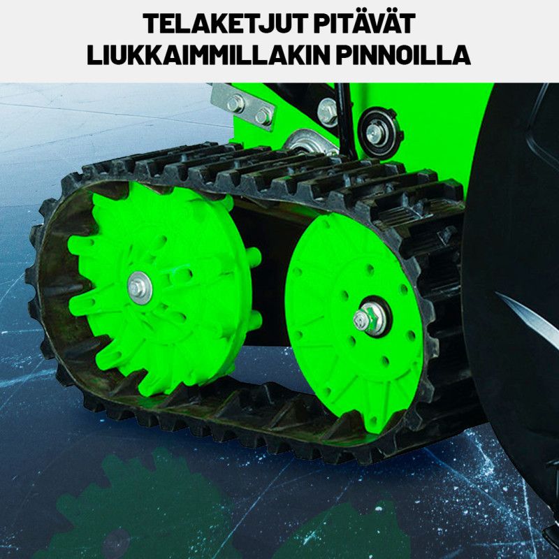 OUTLET! POHJOLA MOTORS Lumilinko telaveto 7,8KW 375cc, Powersteering, sähköstartti, kaksivaiheinen, lue tuotekuvaus!