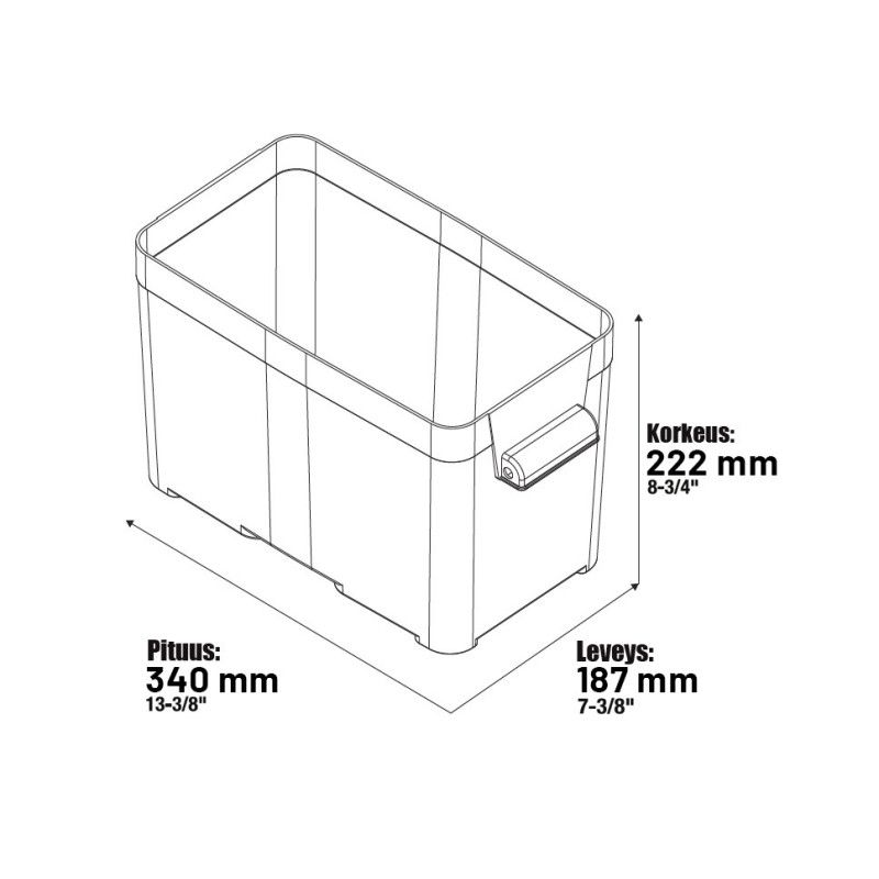 Älykäs Akkukotelo USB-portilla, musta