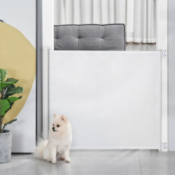 Rullattava koiraportti 115 cm, valkoinen