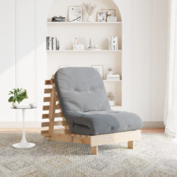 Futon vuodesohva patjalla 70x206x11 cm täysi mänty