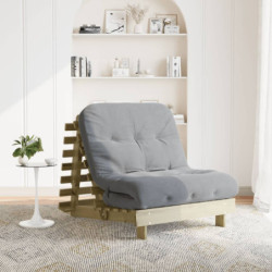 Futon vuodesohva patjalla 80x206x11 cm kyllästetty mänty