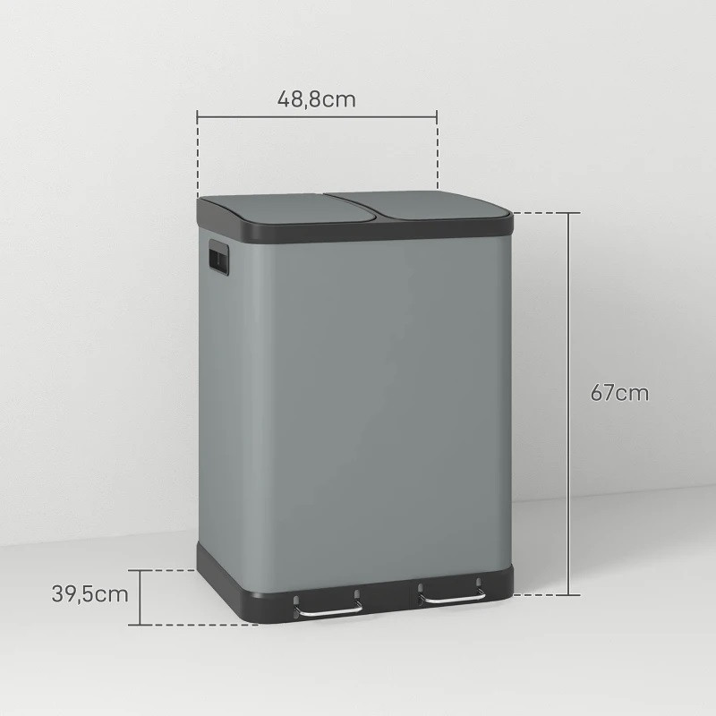 Roskakori / Lajitteluasema Kotiin, 2 x 30L, Hands Free