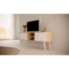 Kocot Toronto TV-taso 120cm, valkoinen/beige