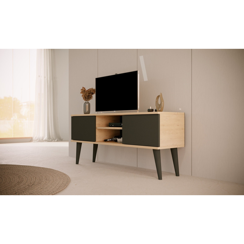 Kocot Toronto TV-taso 120cm, musta/beige