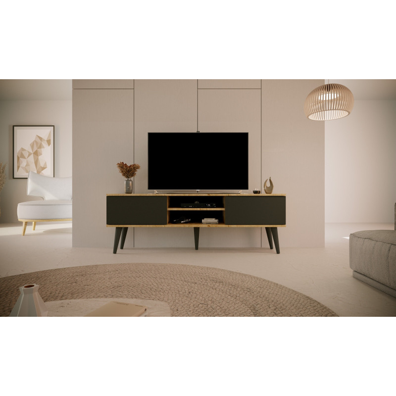 Kocot Toronto TV-taso 160cm, musta/beige