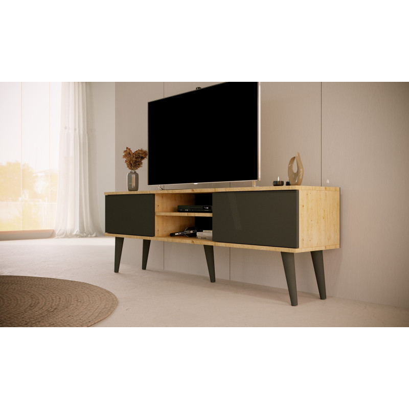 Kocot Toronto TV-taso 160cm, musta/beige