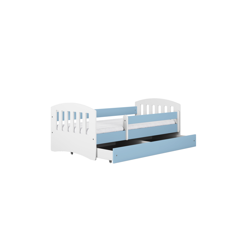 Kocot Kids lastensänky 180x80cm patjalla Basic ja säilytyslaatikolla, sininen