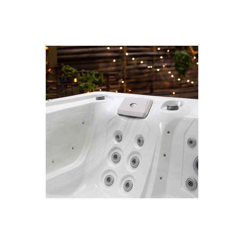 Pohjola Spa LUXUS Ulkoporeallas 215x215 cm, 55 suutinta, LED-valot