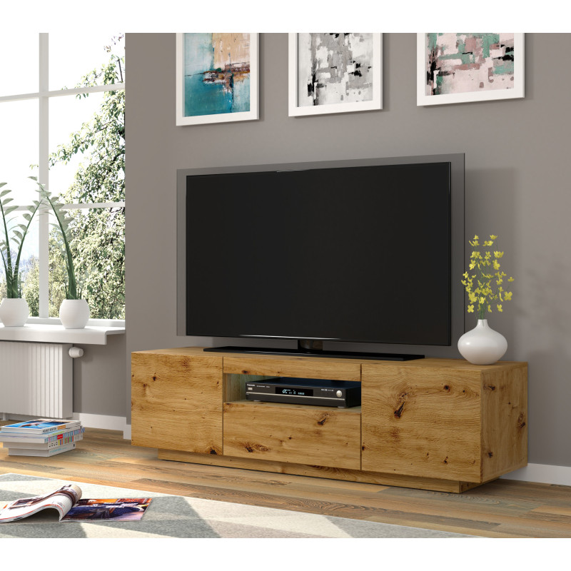 TV-taso AURA 150cm seinä-& lattia-asennus, tammi