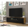 TV-taso AURA 150cm seinä-& lattia-asennus, musta / tammi