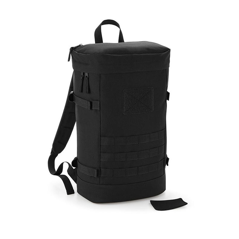 Bagbase Molle Utility Reppu velcro-panelilla, musta 21L