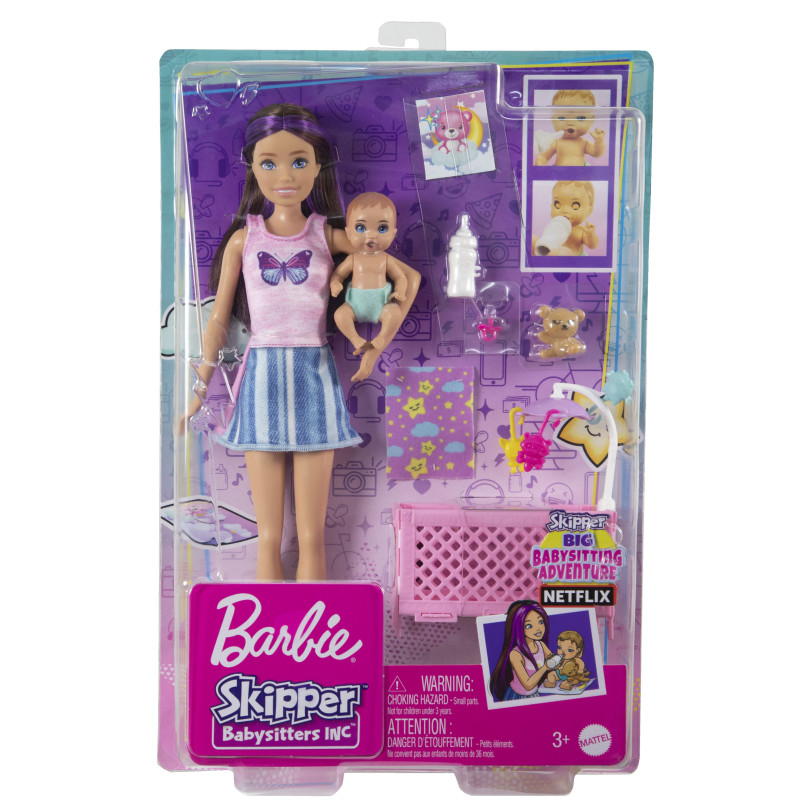 BARBIE SKIPPER SLEEPY BABY LEIKKISETTI