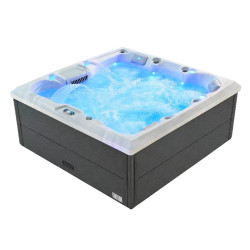 Pohjola Spa LUXUS Ulkoporeallas 215x215 cm, 55 suutinta, LED-valot, WIFI