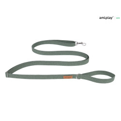 Amiplay Cotton Easy Fix koirantalutin, säädettävä 160-300x2,5cm, khaki L