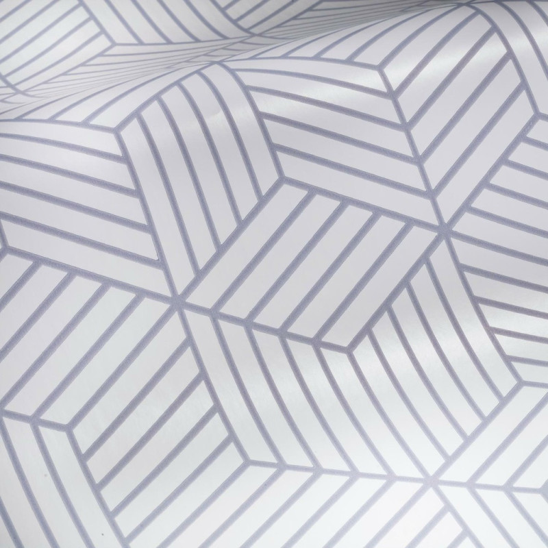 RoomMates Liimaa & Irrota -tarratapetti Striped Hexagon White/Grey