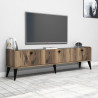 Chic Home Lilli TV-taso 180 cm, tummanruskea/musta