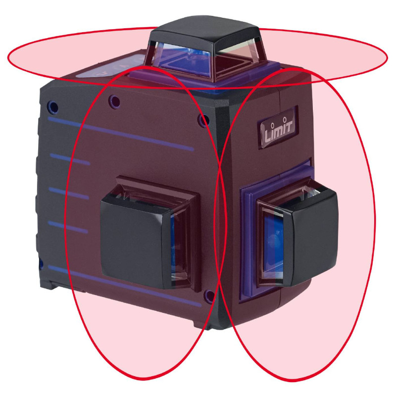 Limit 1080-R Moniristilaser punainen, kolmijalalla, suojalaukussa