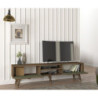 Chic Home Valeria TV-taso 180 cm, tummanruskea/oliivi