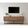 Chic Home Milla TV-taso 140 cm, tummanruskea/musta