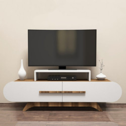 Chic Home Rosaliina TV-taso 145 cm, ruskea/valkoinen