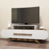 Chic Home Rosaliina TV-taso 145 cm, ruskea/valkoinen