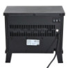 HOMCOM Pieni Sähkötakka 600/1200W 34 x 17 x 31 cm Musta