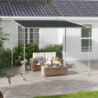 Outsunny Liikuteltava Katos / Pergola 3 x 3m, Harmaa