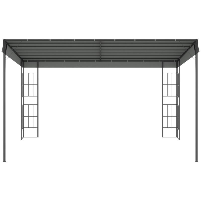 Outsunny Pergola / Terassikatos 4x3m, Harmaa